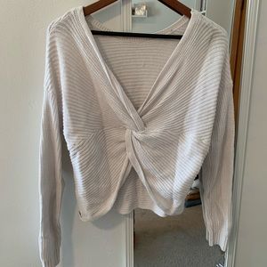 hollister reversible sweater white